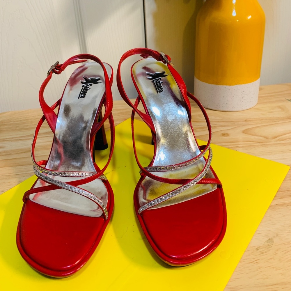 Salsero Red with Rhinestone Heels - Picture 2 of 8